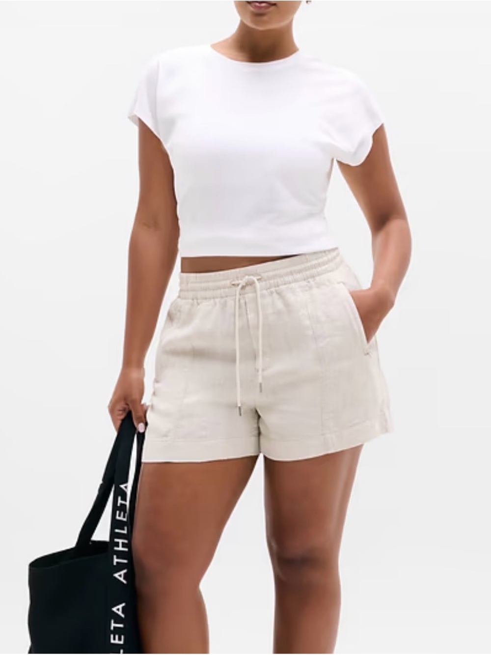 New Athleta Retreat Linen Shorts